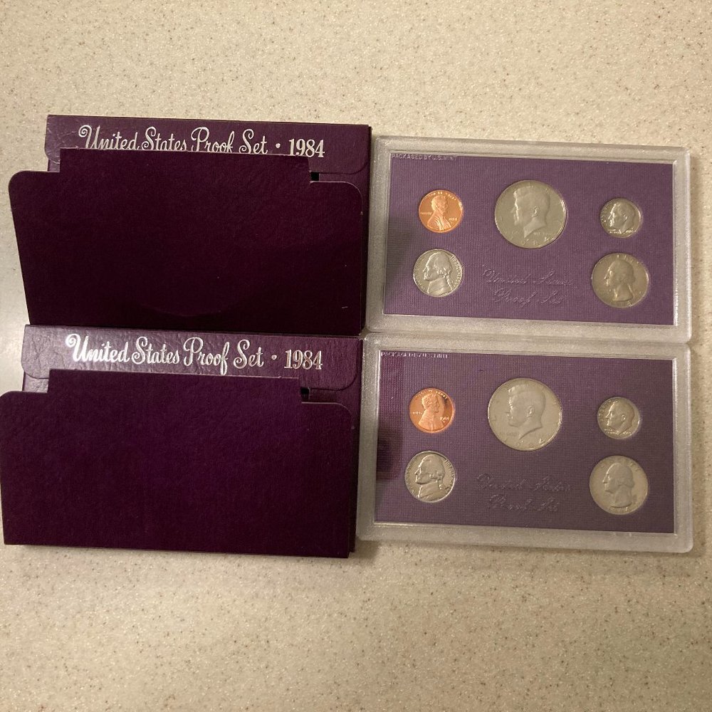 U.S. Mint Proof Sets 1984 Lot of 2